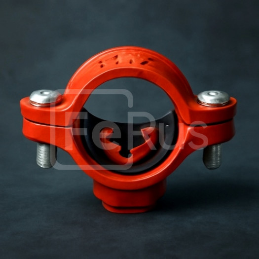 Хомут малый под резьбу грувлок ковкий чугун ДУ 40х15 (ДН 48х21) 11/2x1/2